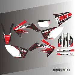 For HONDA CRF250X CRF 250X CRF 250 X 2004-2018 Graphics Decals Stickers Motorcycle Background Custom Number Name