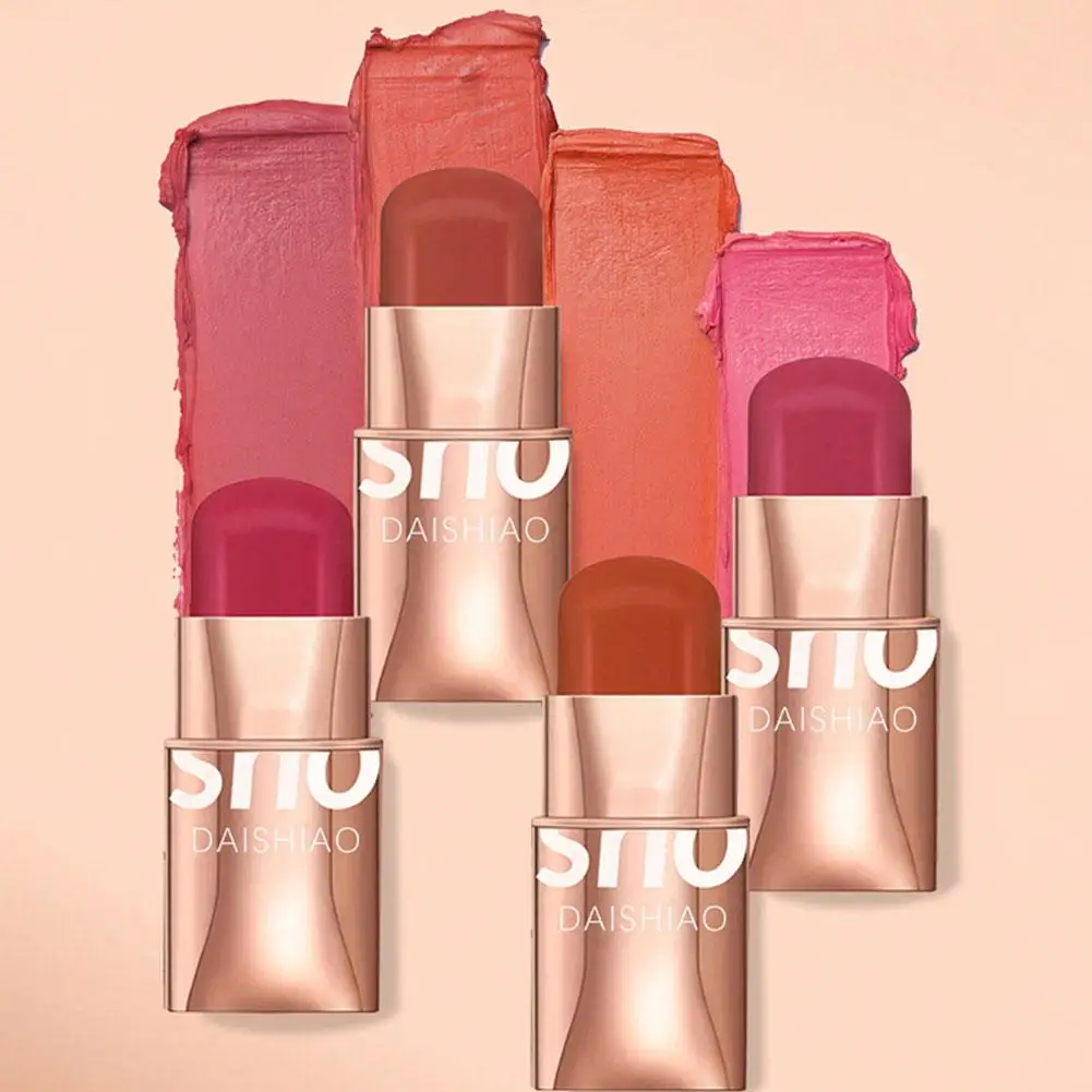 6 สี บลัชออนแบบแท่ง กันน้ำ อายแชโดว์ ลิปสติกอเนกประสงค์ บลัชออนติดทนนาน กันน้ำ สำหรับผู้หญิง