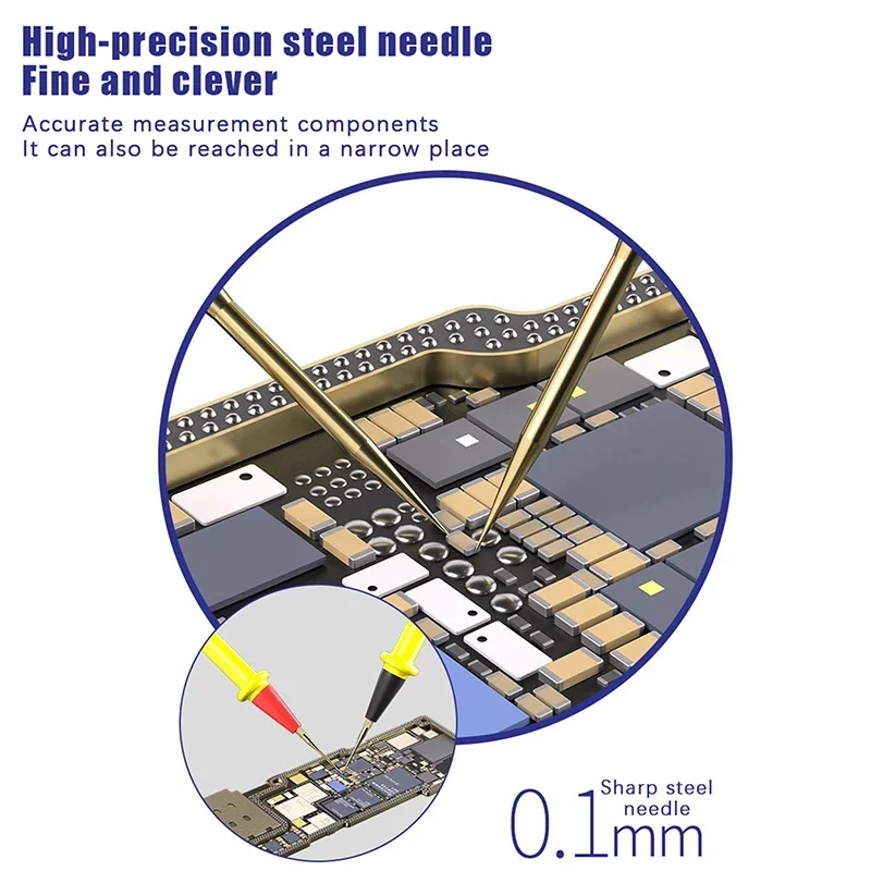 RP15 멀티미터 테스트 리드 범용 스테인리스 스틸 초박형 동결 방지 와이어 교체 가능한 펜 팁