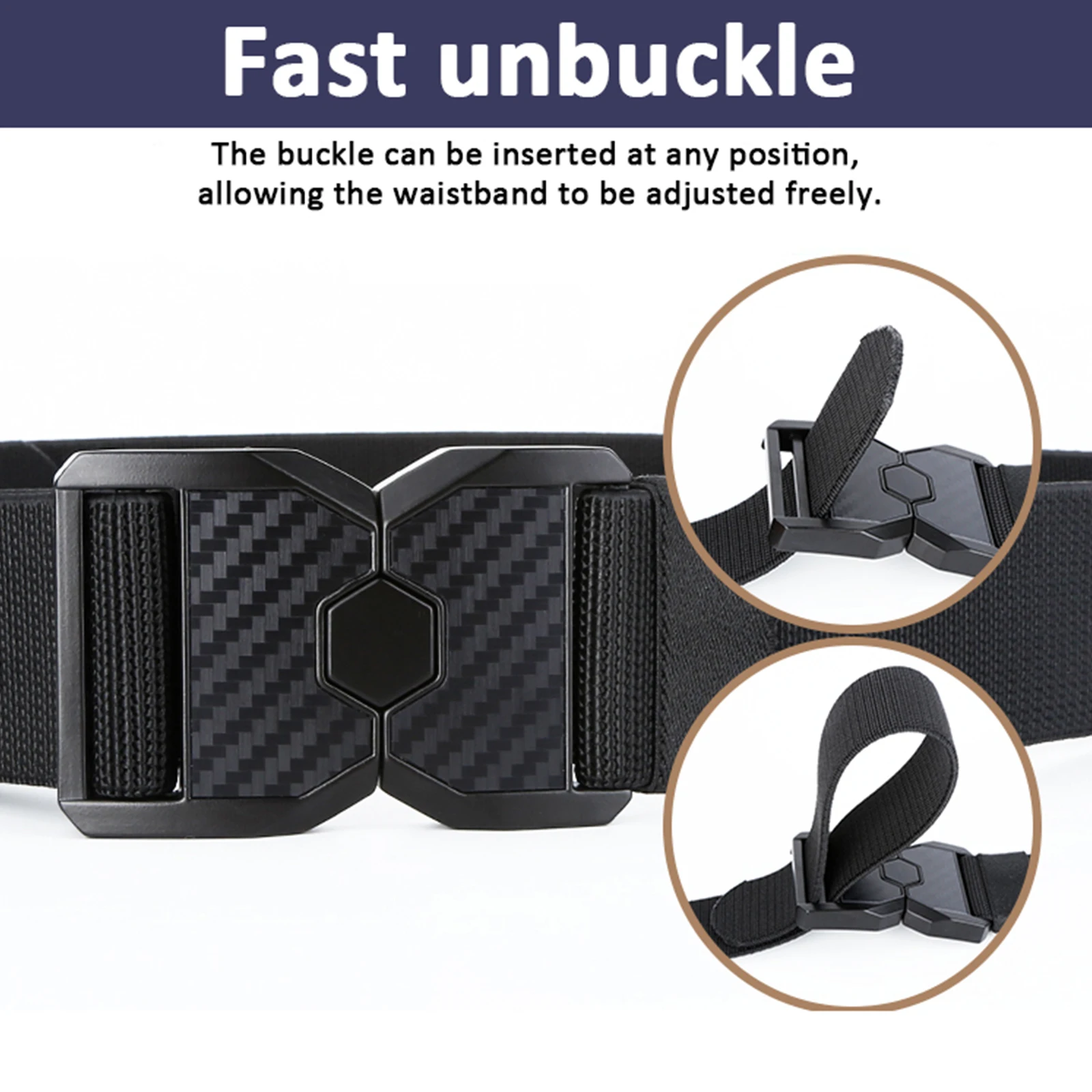 حزام جولف مرن بإبزيم سريع بدون فتحة وتصميم مطاطي للجنسين حزام خصر تكتيكي للتدريب في الهواء الطلق للرجال والنساء حزام كاجوال