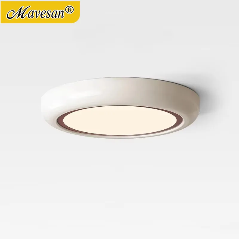 Modern Cream White LED Pendant Light Creative Circular Chandelier Hanging Lamp For Dining Table Bedroom Living Room Home Decor
