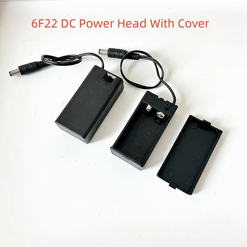 2PCS 9V Pin Battery Holder Storage Box with Wires Lead 9 Volt Battery Case Box ON/OFF Switch Cover Case For 6F22 PP3