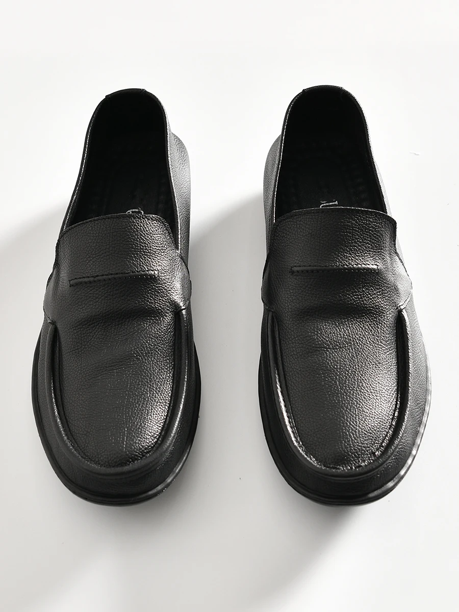 

Fashionable Casual Leather Loafers Men's Spring Summer Tailored Goods Head Layer Calfskin Genuine Leather Comfortable Shoes