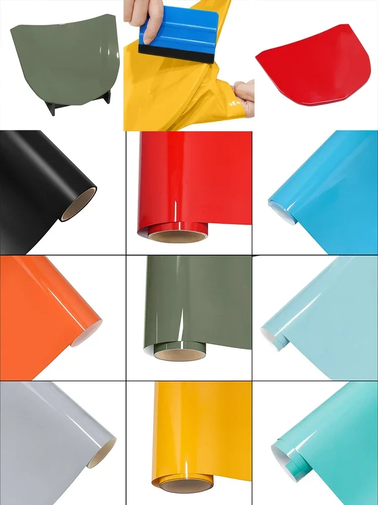 Auto Kleuren Veranderen Wrap Vinyl Film Voertuigen Glanzend Gemodificeerde Cover Auto Gedeeltelijke Lichaam Voertuigen Motorfietsen Stickers Accessoires - afbeelding 2