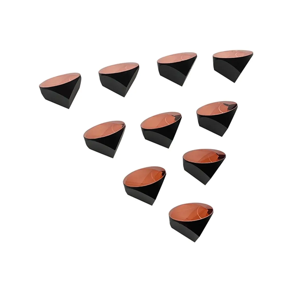 Budget-Friendly-10 Pcs Copper Coated 1-Inch Corner Cube Prism 25.4mm Retroreflector 5 Arc Secs Return Beam