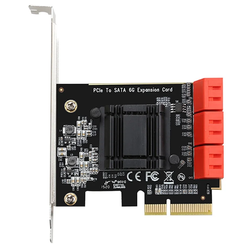 

Professional Pcie To SATA Adapter Controller Pcie 4X To 6 Port SATA3.0 For HDD SSD With 8Cm/12Cm Bracket