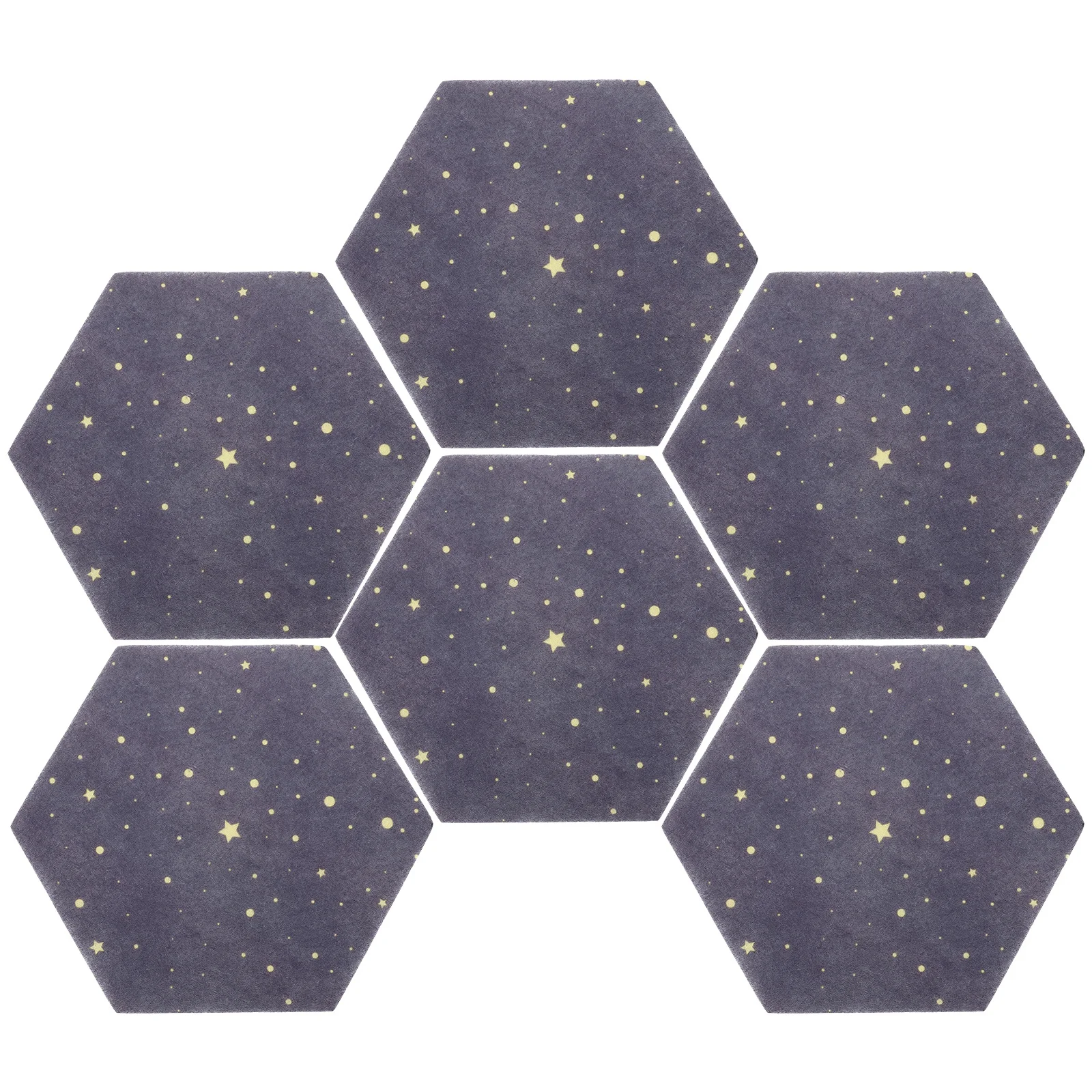 

6Pcs Hexagon Felt Boards Pin Board for Walls Bulletin Boards Office School Decoration Memo Board Photo Display Wall Organizer