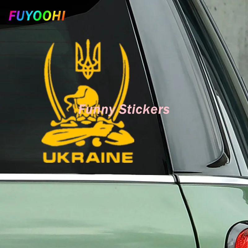 FUYOOHI Play Stickers Personality Creativity Ukraina Keren Tahan Auto Truck Rv Camp Window Vinyl PVC Decal Car Sticker Graphic