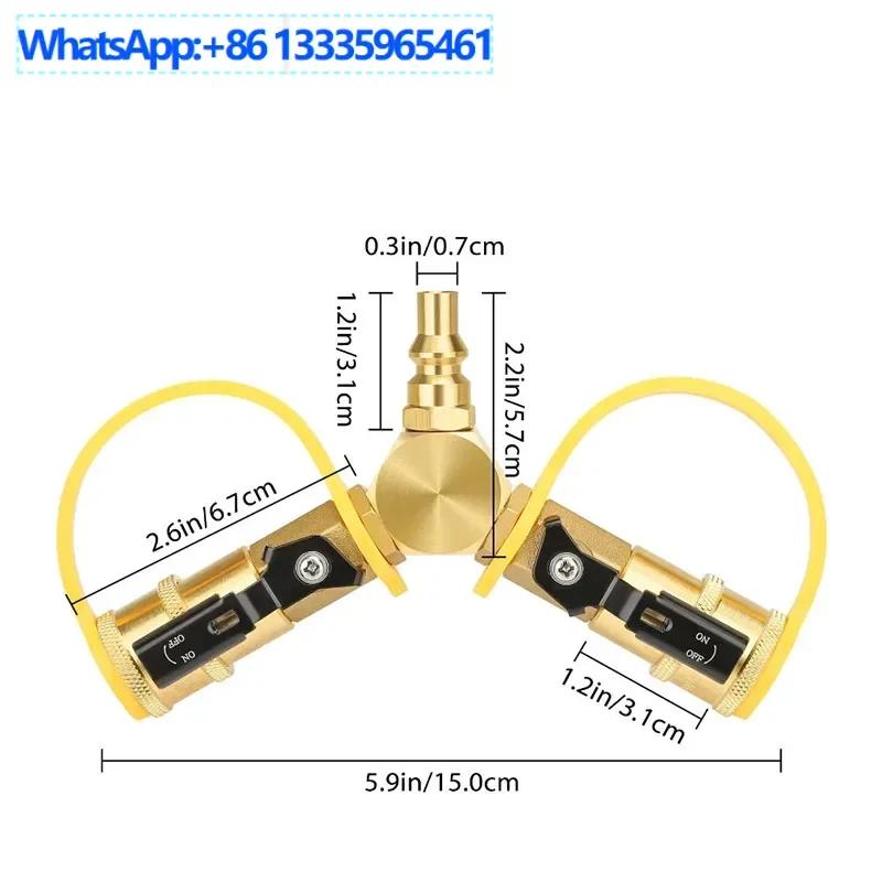 

2Pcs RV Propane Quick Connect Type Y Dispenser 1/4 Inch Quick Connect Propane Hose Fittings for