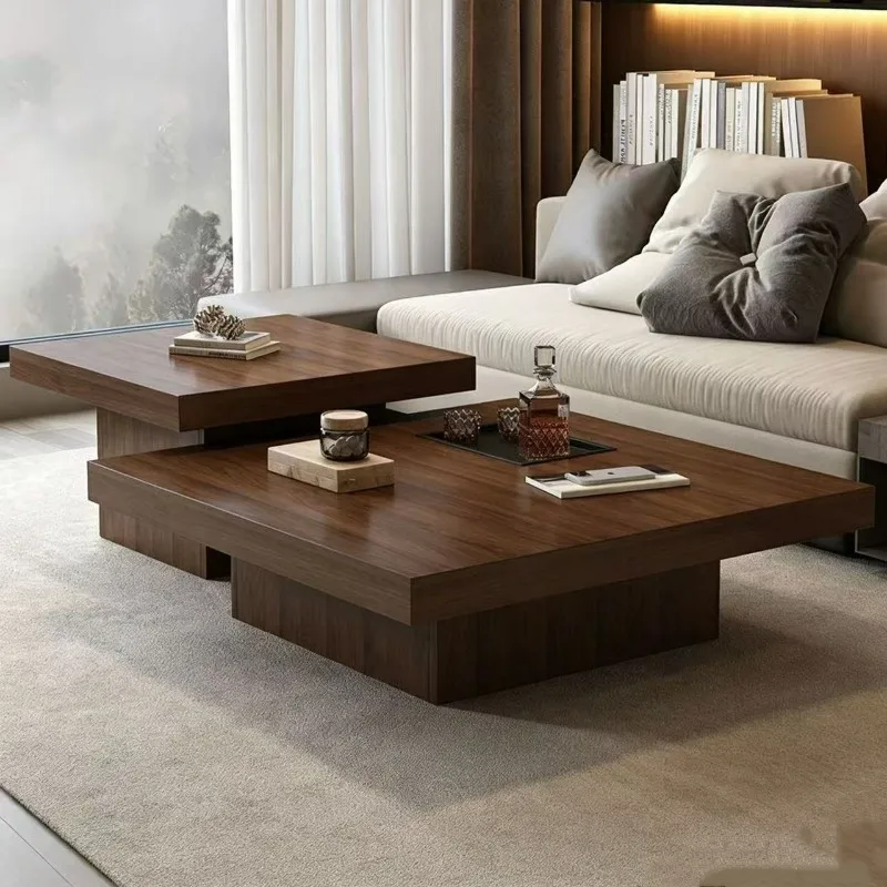 

Simple coffee table combination wabi style retro home living room small apartment medium and ancient style designer high-end tea