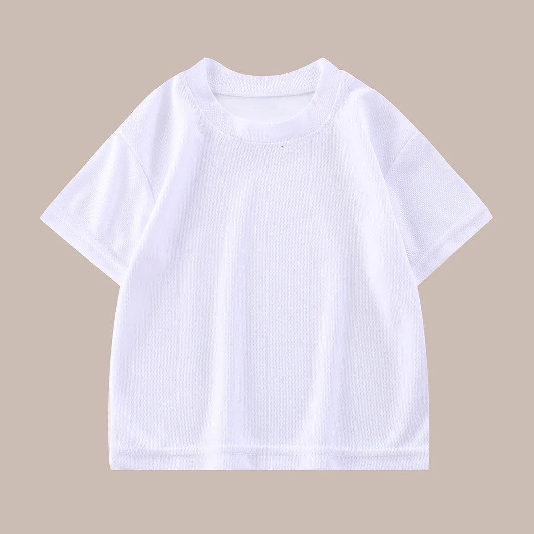 Kids Summer Boy Girl T-shirt Solid Cotton Breathable Teenager Short Children Shirt For Child Korean Top