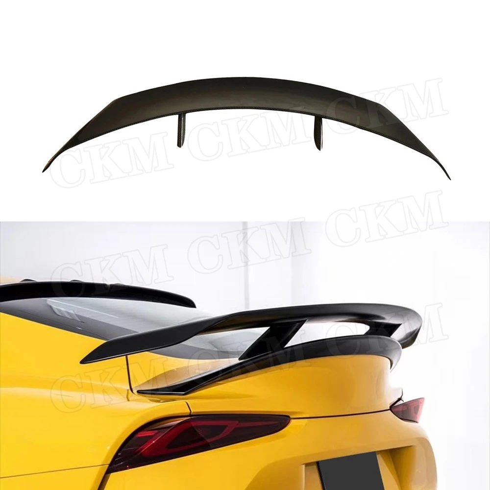 

Carbon Fiber Car Accessorise Rear Trunk Boot Spoiler Lip Wings For Toyota Supra A Style 2019 2020 2021 2022