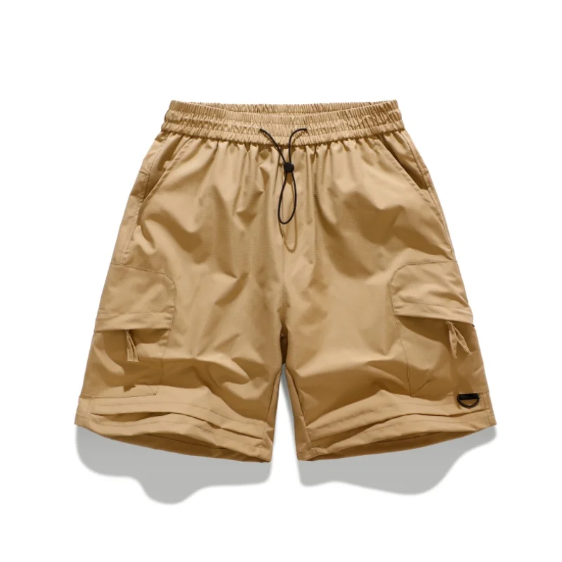 

Men's workwear shorts dopamine trendy brand 2025 new five part pants with multiple pockets ice sensitive candy colored shorts