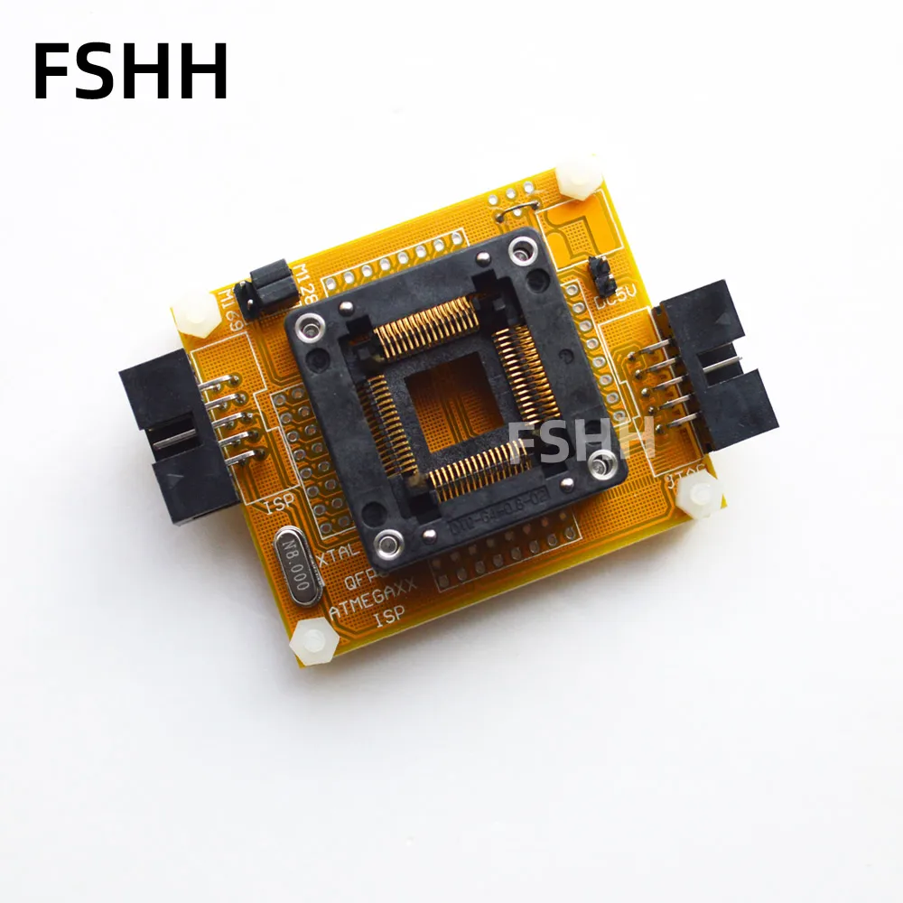 QFP64 TQFP64 LQFP64 Programmer Adapter for atmega64 atmega128 AVR MCU ISP JTAG test socket