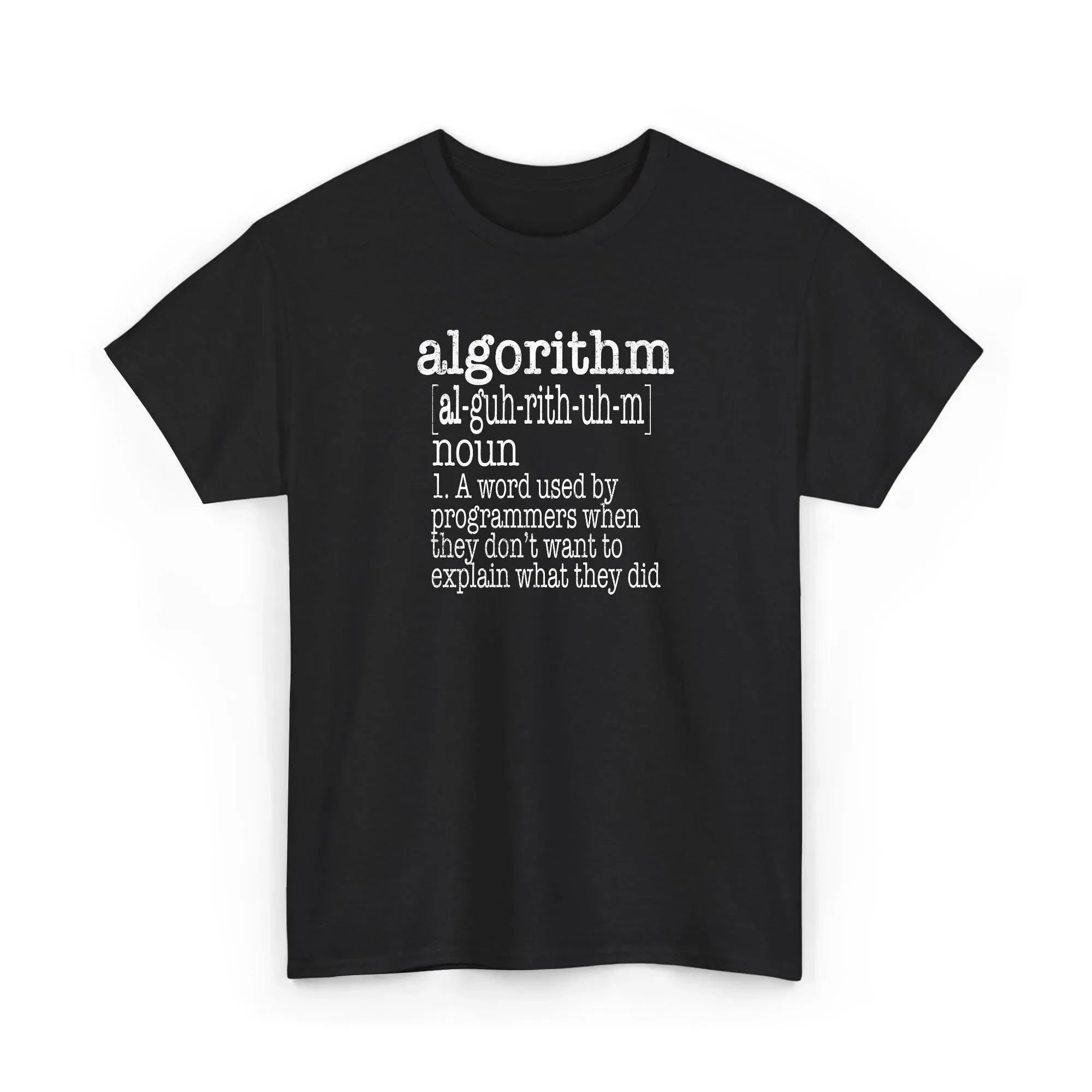 T-shirt avec définition d'algorithme, humoristique, pour programmeur, humoriste du codage, développeur de logiciels