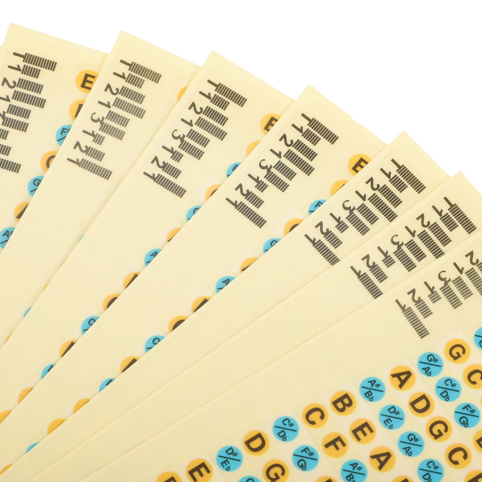 

20pcs Guitar Fretboard Stickers Professional Note Decals For Beginners Bright Clear Scale Labels Removable Learning Tool