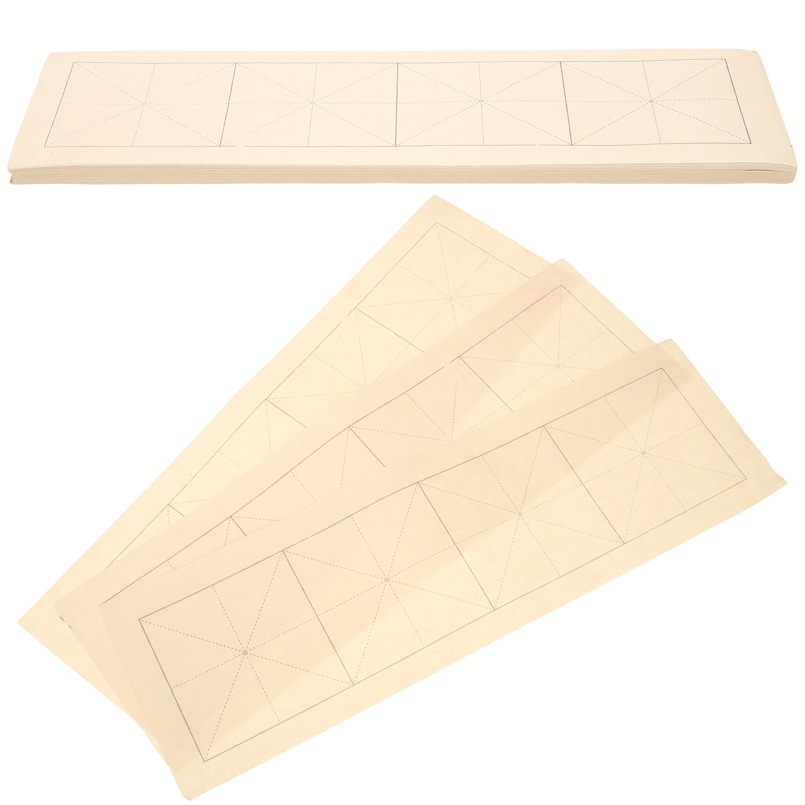 

200 Sheets Grid Rice Paper Calligraphy Writing Practice Xuan Art Stationery Chinese Beginners Slow Ink for Calligraphy