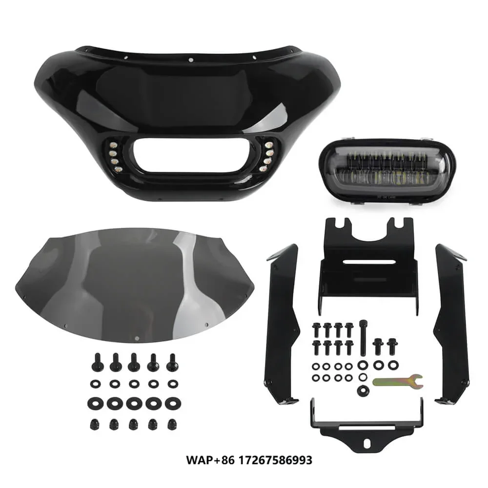 Fairing 9 Windshield LED DRL for Softail Street Bob 107/114/117 Low Rider 107 Standard 107 2018-2025