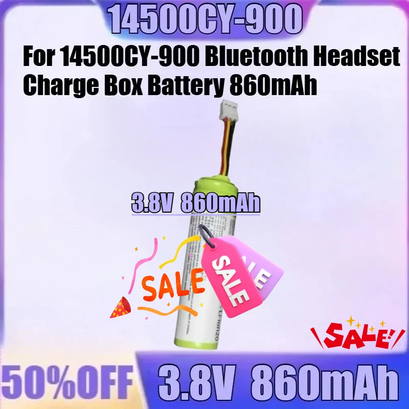 

3.8V 900mAh For 14500CY-900 Bluetooth Headset Charge Box Battery 860mAh New 14500CY 3.8V 900mAh High Quality Battery