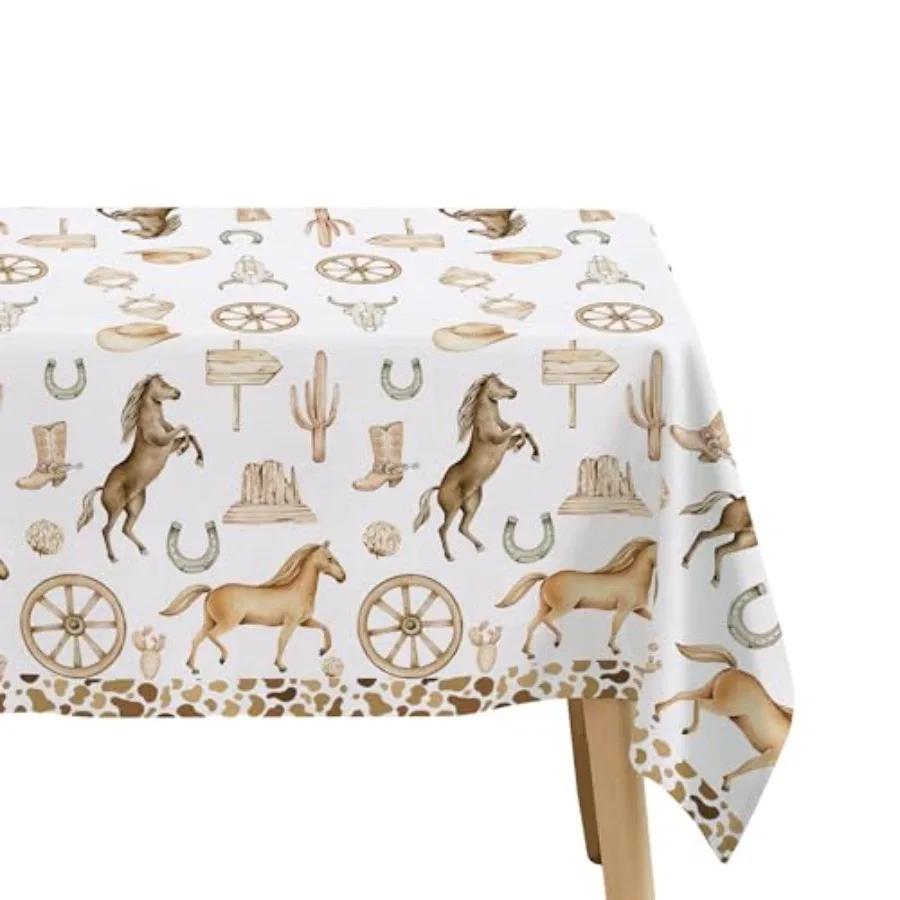 Nappe de décoration de fête de Cowboy occidental jetable, fournitures de fête d'anniversaire de Cowboy de l'ouest sauvage, couverture de Table Western Rodeo Cowbo