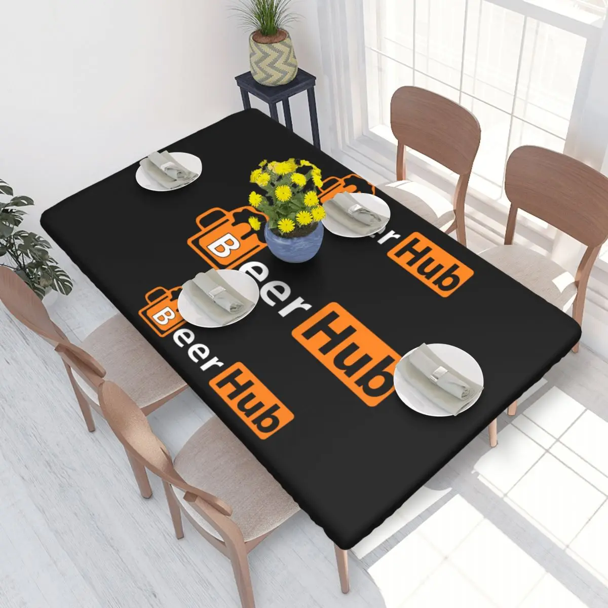 Beer Hub Rectangular Tablecloth Waterproof 4FT Table Cloth Beerhub Table Cover