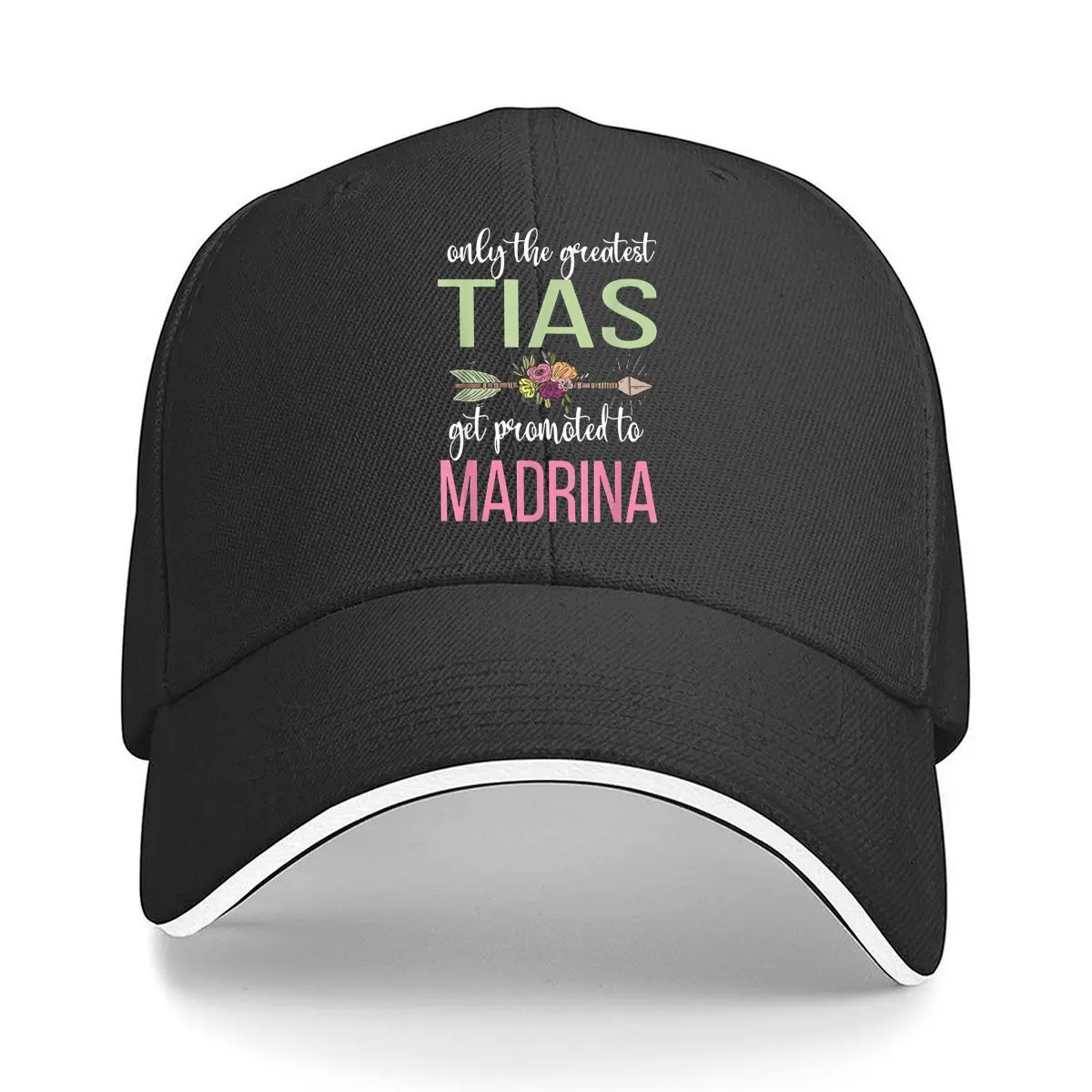Tias Madrina Floral Arrow Decorative Wall Art Sandwich Baseball Cap