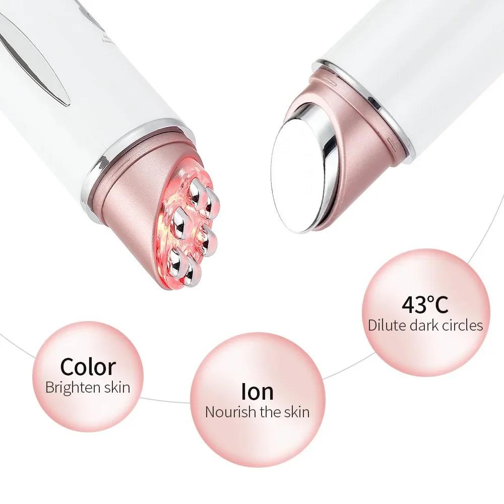 Eye Messager RF Radio Mesotherapy Electroporation Beauty Pen EMS Frequency LED Face Lifitng Skin Rejuvenation Wrinkle Remover