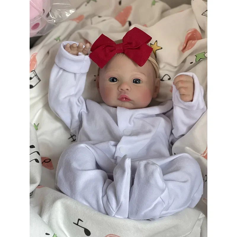 

48cm Reborn Baby Dolls Meadow Soft Body 3D Skin with Visbile Veins Collectible Art Doll Bebe Reborn Toy Gift