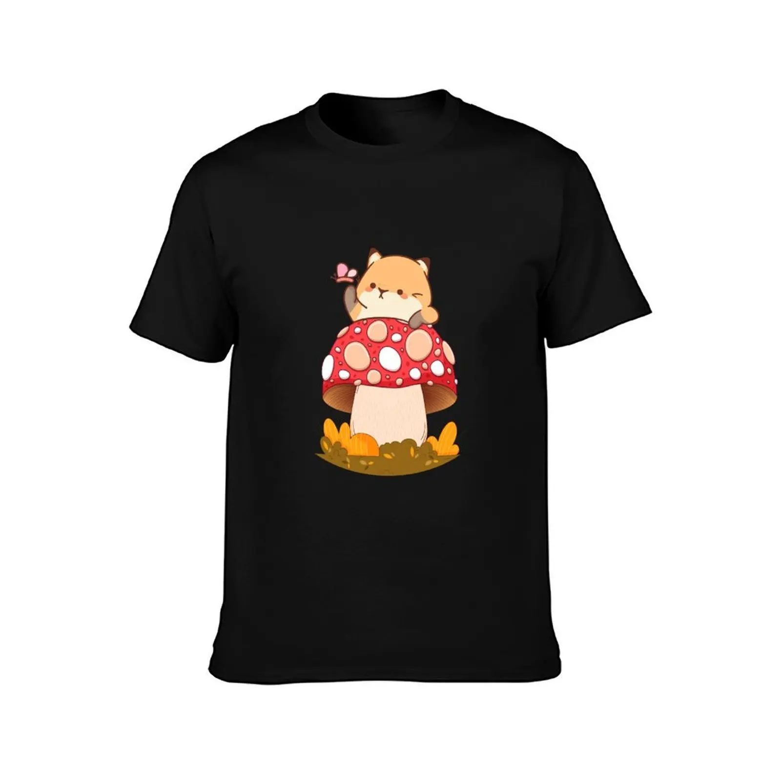 Cute Mushroom Cat - Kawaii Kitten & Pet-Loving Shroom T-Shirt Dry Fit Athletic Short Sleeve Shirt