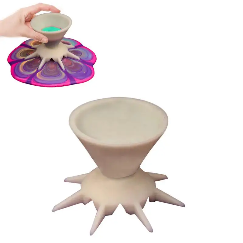 Mini Paint Pouring Funnel Reusable Multi Leg Funnel Paint Pouring Split Cup For Making Flower Pattern DIY Handicraft Accessories