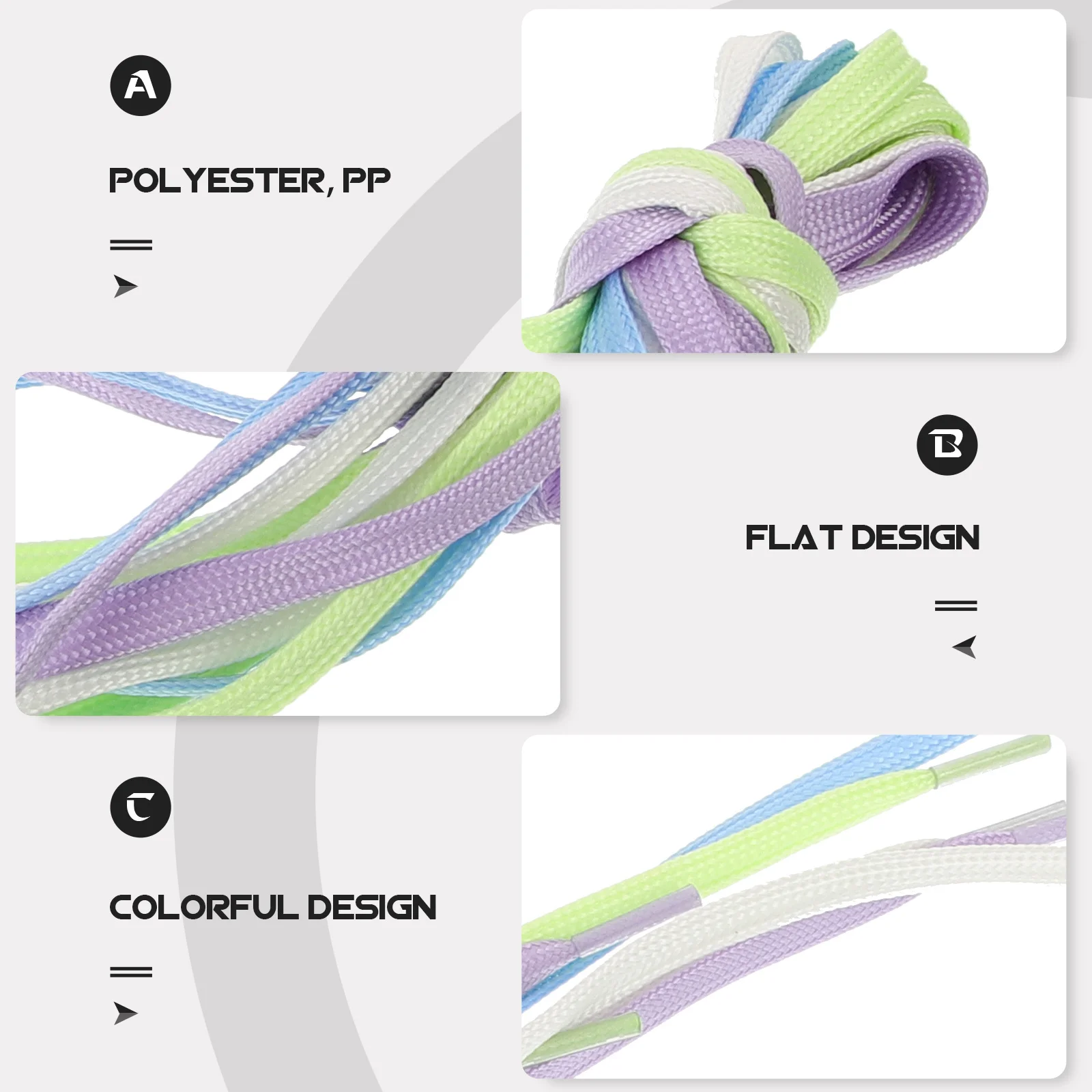 

4Pairs Luminous Shoe Strings Flat Rope Design Night Glow Wear Resistant Sports Shoes Shoelace Replacement Outdoor