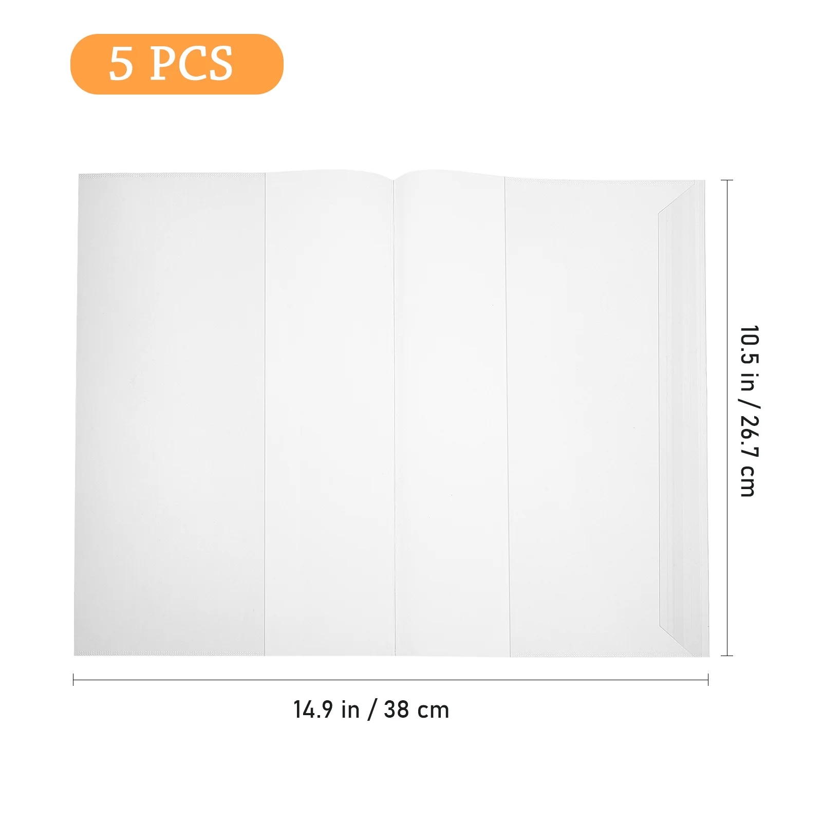 5 uds. Cubierta de libro grande, Material transparente, fundas para libros, funda transparente para libros de texto
