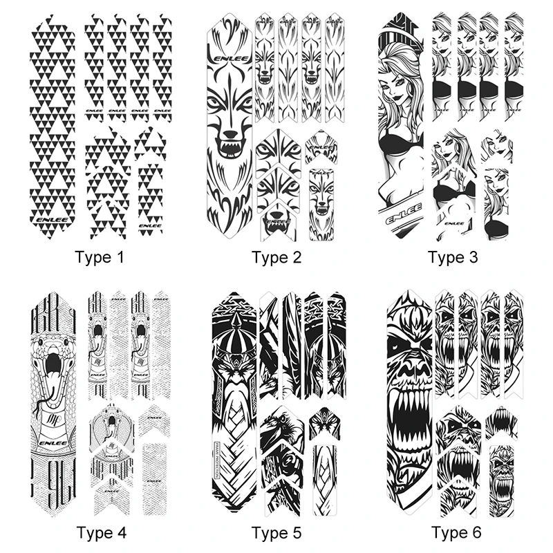 ENLEE The New Removeable Sticker Road Bicycle Paster Guard Cover 3D MTB Mountainbike Scratch-Resistant Protect Frame Protector – Detail 20