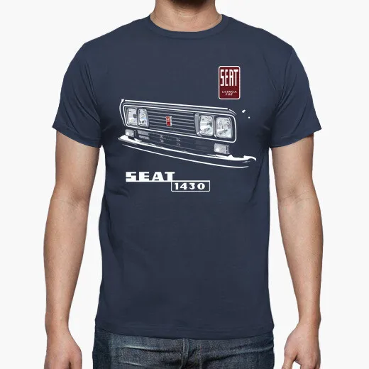 Vintage Spain Car S E A T 1430 T Shirt. New 100% Cotton Short Sleeve O-Neck T-shirt Casual Clothing Mens Top