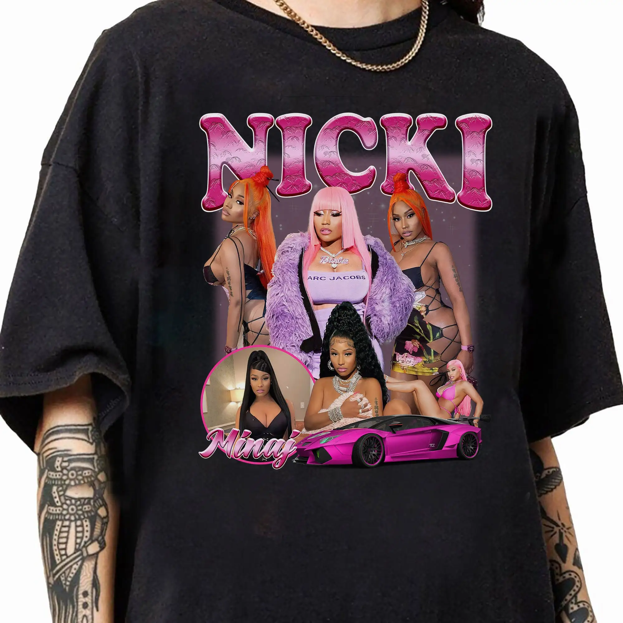 Nicki Minaj T shirt Fan Rapper Homage Crew for