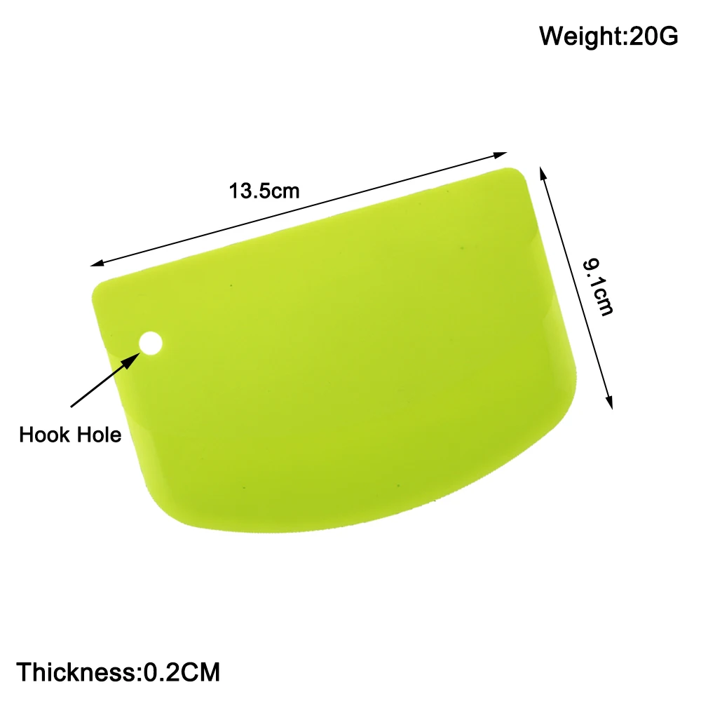 

1Pc 20G 4 Colour Plastic Cake Cream Spatula Dough Knife Cutter Butter Batter Scraper Decorating Plain Smooth Edge Baking Tools