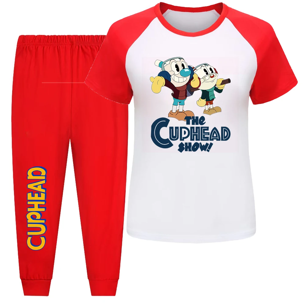 Clothes Kids Cartoon Pajama Sets Toddler Boys Cuphead Casual Sleepwear Baby Girls Long Sleeve Tops+pants 2pcs Set