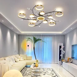 Royal Nordic Glass Ceiling Chandelier Black Gold Pendant Light for Living Room Bedroom Iron Art Hanging Lamp House Decor Fixture