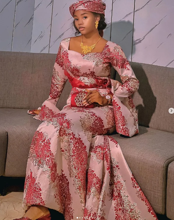 Nigerian Brocade Jacquard Lace Fabric African Organza Lace Fabric 2023 High Quality Gilding Dress for Women A3482