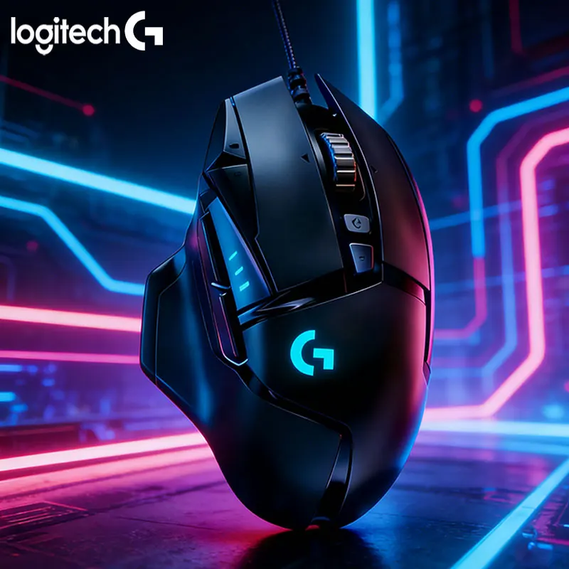

Игровая мышь Logitech G502 High-Precision с 8 программируемыми кнопками, RGB-подсветкой, эксклюзивная для профессиональных киберспортивных игроков