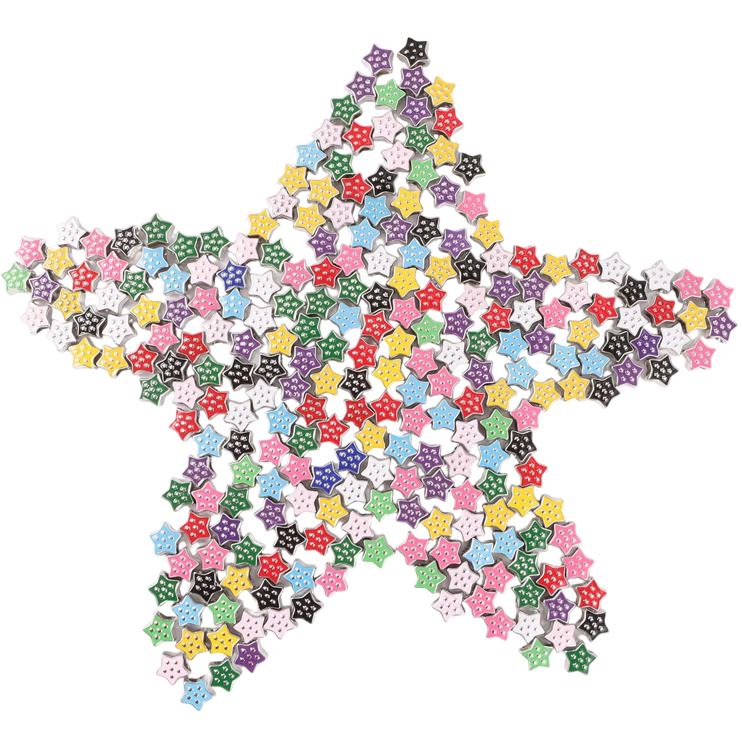 20 قطعة فراشة زهرة نجمة شجرة الحب على شكل البلاستيك مثقب ثقب كبير معزول الخرز لصنع المجوهرات Diy بها بنفسك اكسسوارات #3