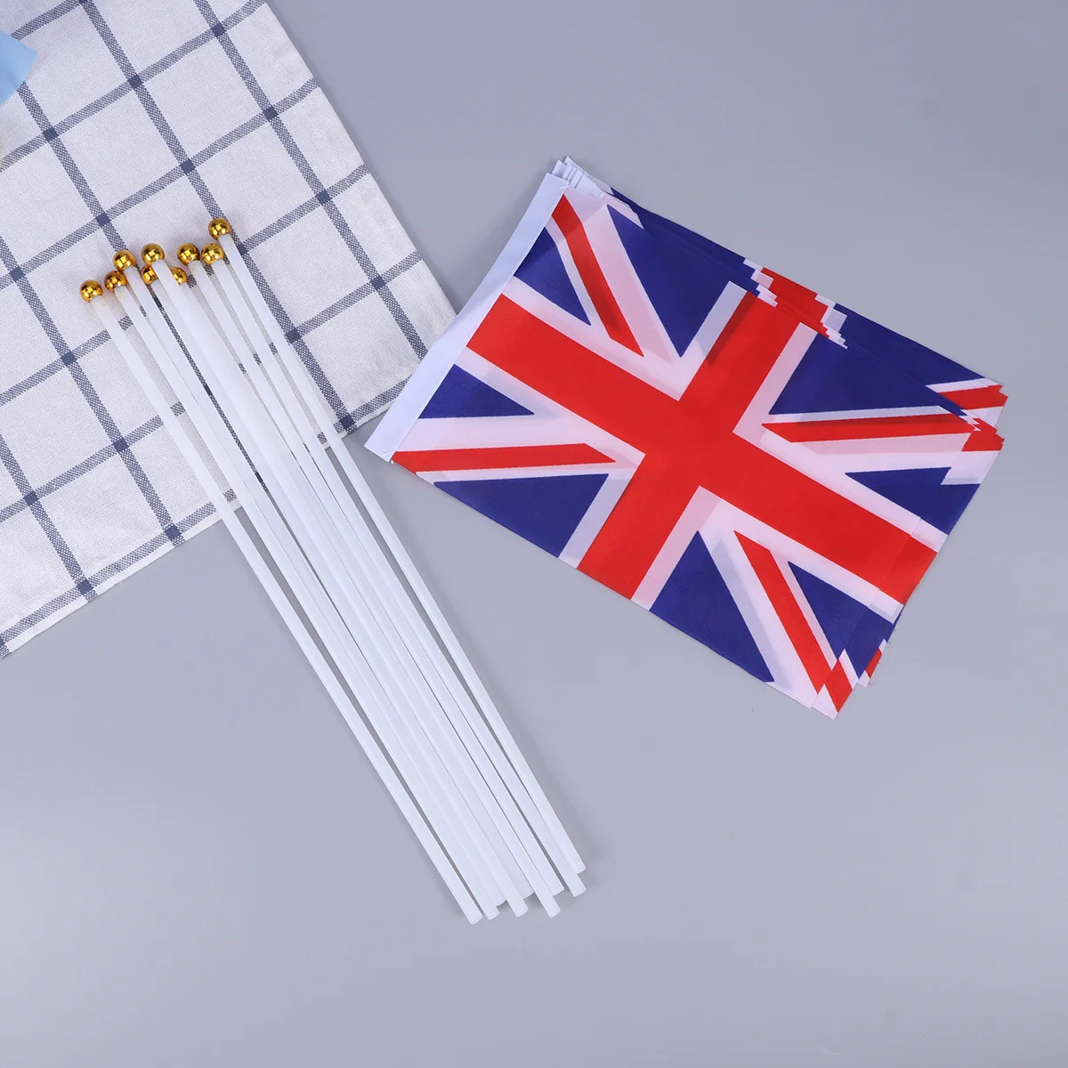 20pcs Hand Held Flags Small Uk Stick Flag Polyester Portable For Party Garden Festival Sports Parade Desk