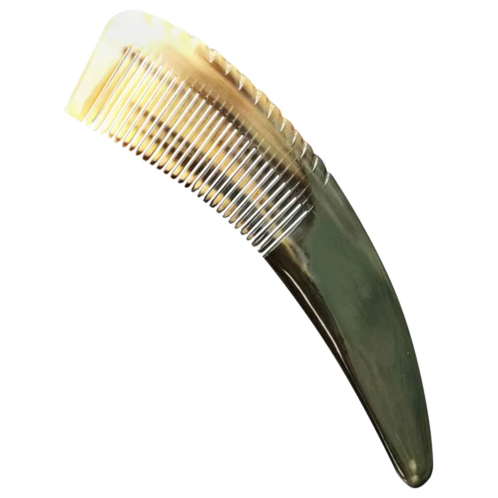 

Horn Comb Hair Combs Scalp Massage Fine Tooth Detangler for Curly Utility Health Detangling Ox Horns Travel