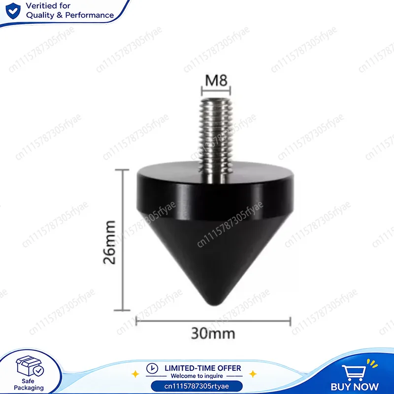 Black Diamond M8 Speaker Shock Absorption Feet Hi-Fi Audio Vibration Isolation Stud Pads Anti Shock Mounting Spikes for Speakers