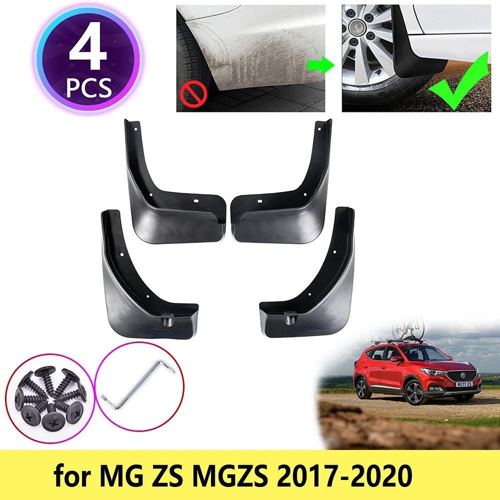 

for MG ZS MGZS 2017 2018 2019 2020 Mudguards Mudflap Fender Mud Flaps Splash Guards Car Accessories Front Rear Wheel 4 PCS Flap