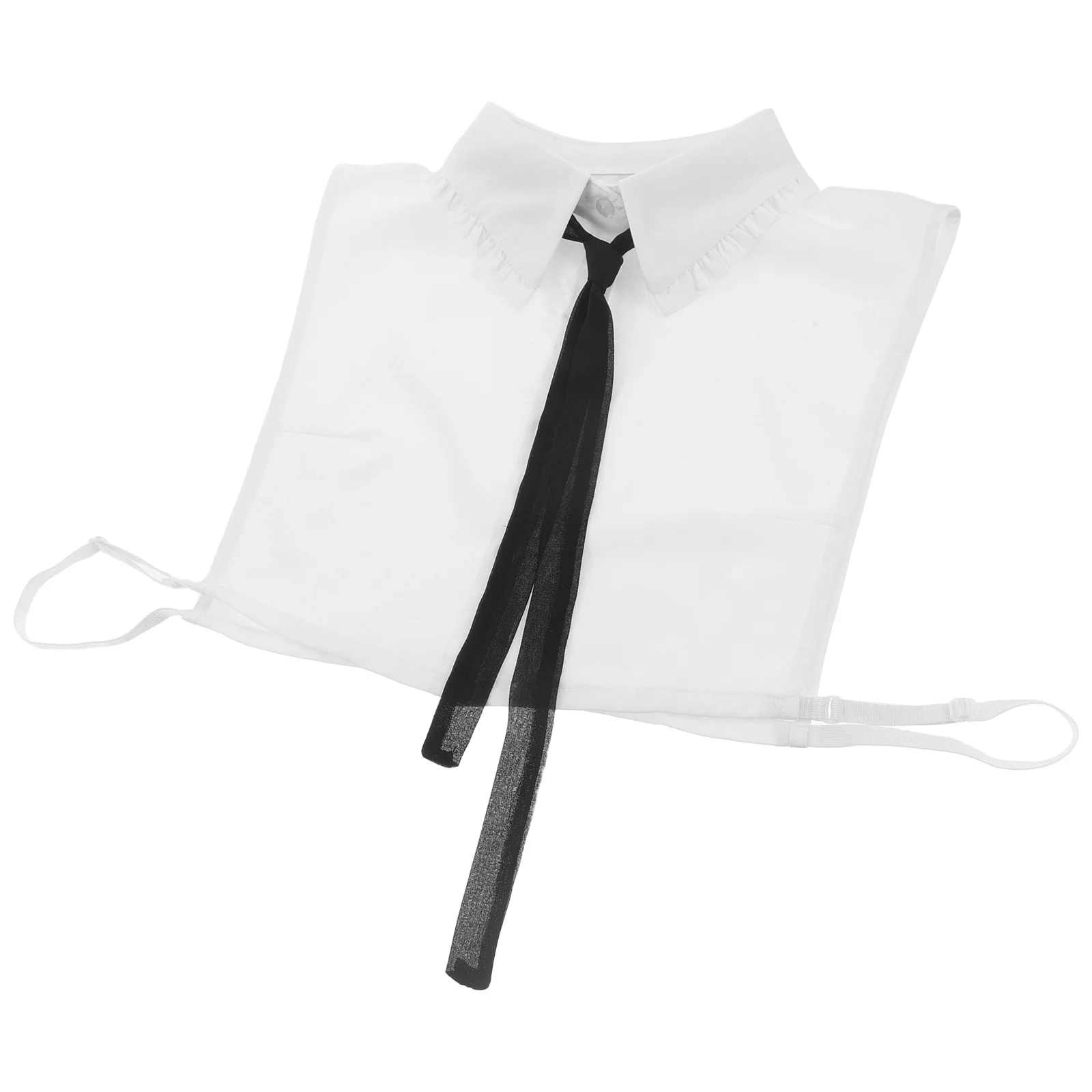 

Fake Collar For Women White Removable Faux Collar With Ruffled Edge Detachable Shirt Dickey Neckwear Accessory For Office