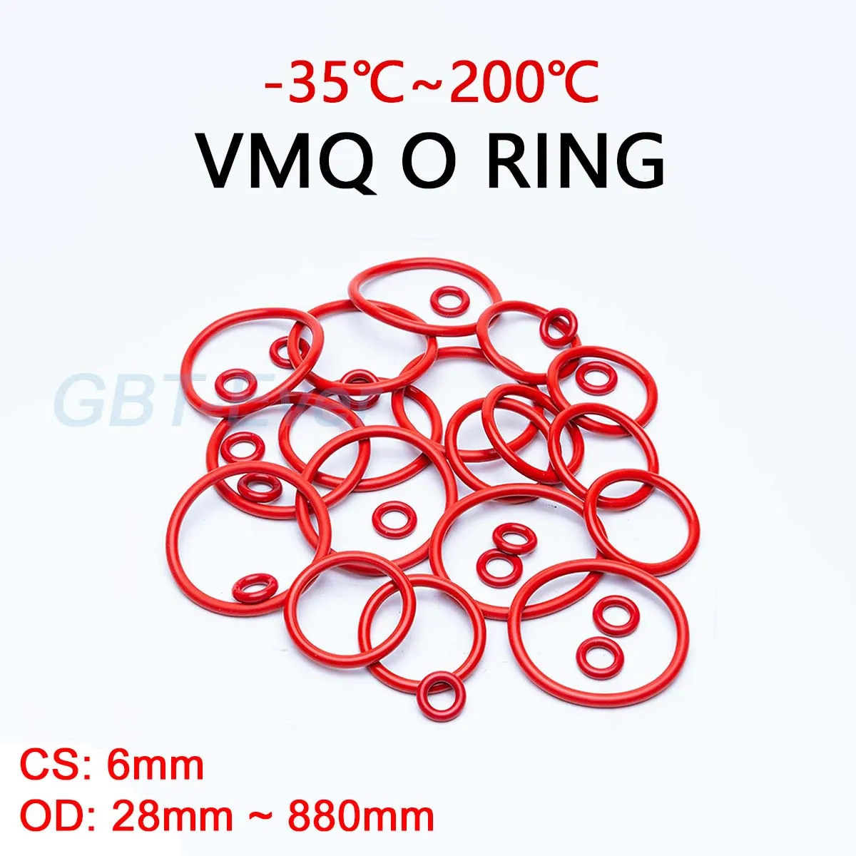 Vmq Red Silicone O-…