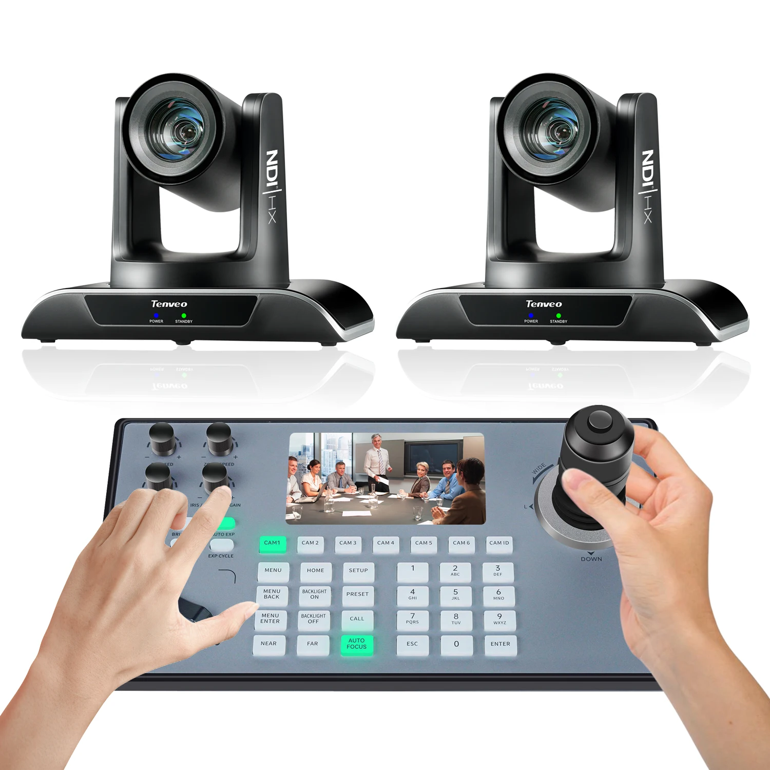 2025 NDI PTZ Camera 20x Optical Zoom 8x Digital Zoom USB 3.0, HDMI, RJ45, SDI And Controller Video Conference System