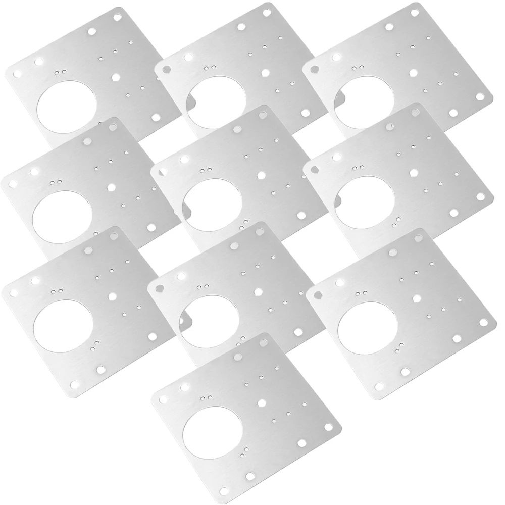 Kit de reparo da porta do armário, Metal Dobradiça Porta Painel Reforço Placa, Substituição Placa Fixação Hardware, 10pcs