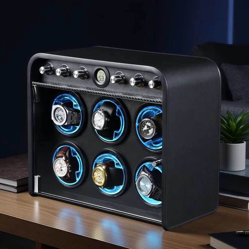 Automatic Watch Winder 4/6/9 Slots Mechanical Watches Winding Device Luxury Wrist Watch Chain Box Desktop Watches Storage Cases